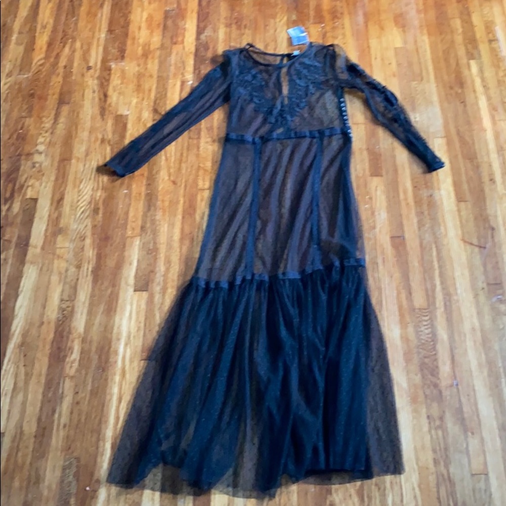 Urban Outfitters - Ecote sheer/ lace black dress